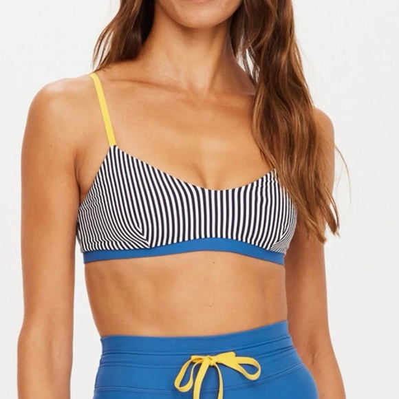 The Upside Other - THE UPSIDE Rise Ballet Sports Bra in Navy Stripe Women’s Size 10